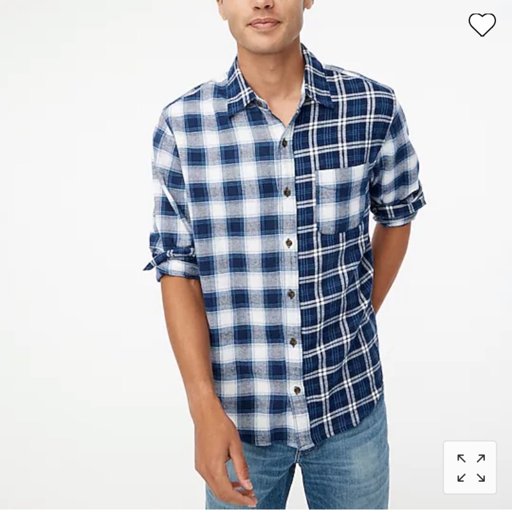 J. Crew Mixed-plaid Flannel Shirt *NWT*